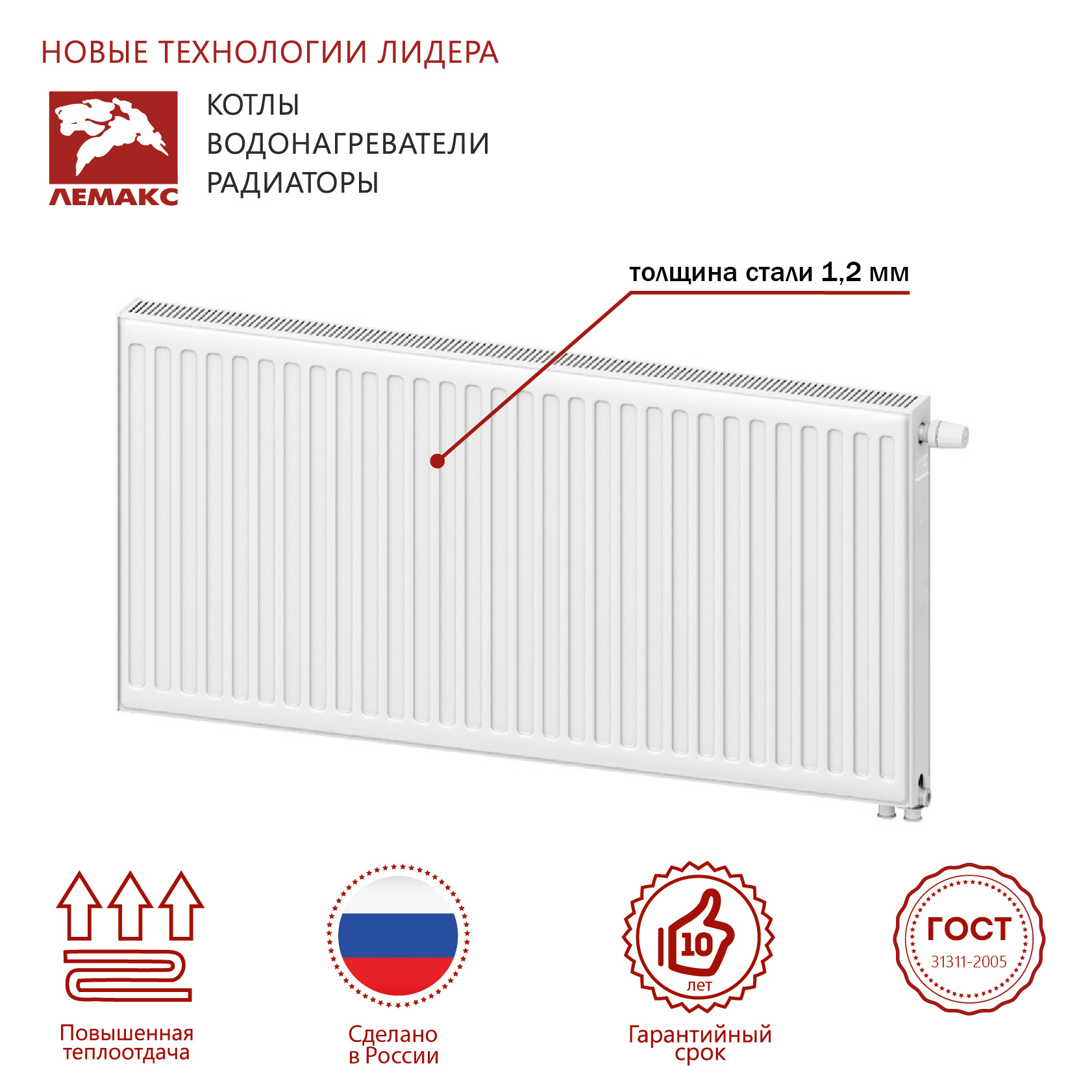 LEMAX Панельный радиатор Premium VC 21x300x400 (466 Вт) universal LEMAX Панельный радиатор Premium VC 21x300x400 (466 Вт) universal